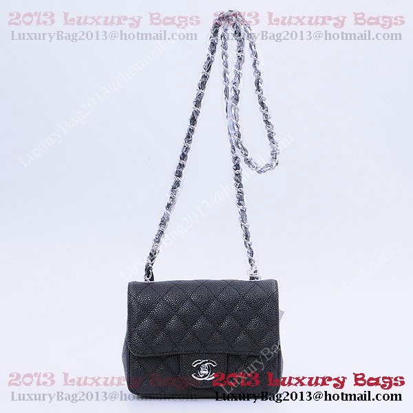 Chanel mini Classic Flap Bag Black Cannage Patterns 1115 Silver Chanel mini Classic Flap Bag Black Cannage Patterns 1115 Silver