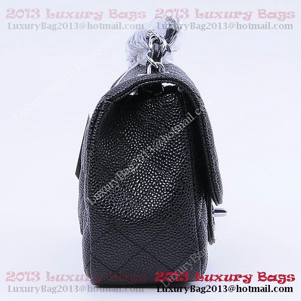 Chanel mini Classic Flap Bag Black Cannage Patterns 1115 Silver Chanel mini Classic Flap Bag Black Cannage Patterns 1115 Silver