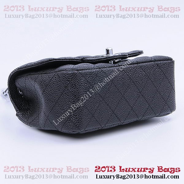 Chanel mini Classic Flap Bag Black Cannage Patterns 1115 Silver Chanel mini Classic Flap Bag Black Cannage Patterns 1115 Silver