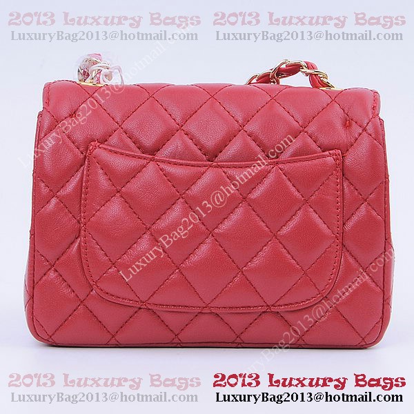 Chanel mini Classic Flap Bag Red Sheekskin 1115 Gold Chanel mini Classic Flap Bag Red Sheekskin 1115 Gold