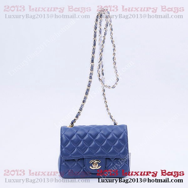 Chanel mini Classic Flap Bag RoyalBlue Sheekskin 1115 Gold Chanel mini Classic Flap Bag RoyalBlue Sheekskin 1115 Gold