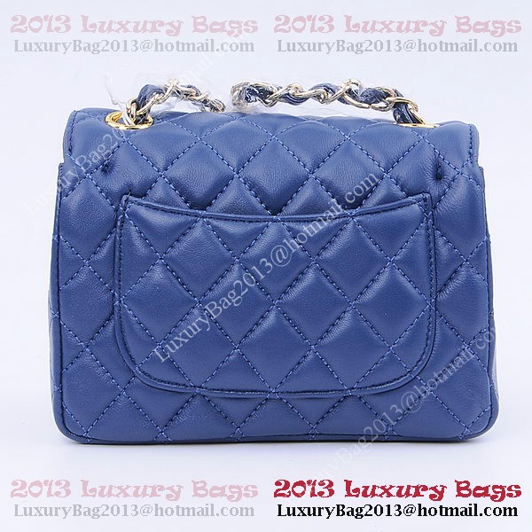 Chanel mini Classic Flap Bag RoyalBlue Sheekskin 1115 Gold Chanel mini Classic Flap Bag RoyalBlue Sheekskin 1115 Gold