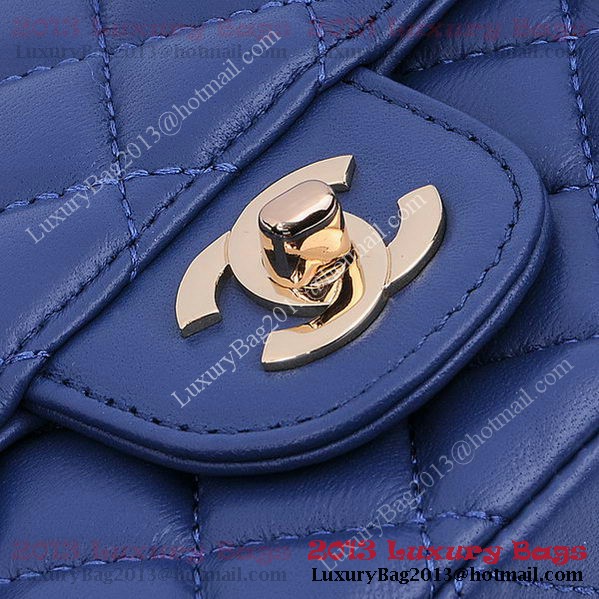 Chanel mini Classic Flap Bag RoyalBlue Sheekskin 1115 Gold Chanel mini Classic Flap Bag RoyalBlue Sheekskin 1115 Gold