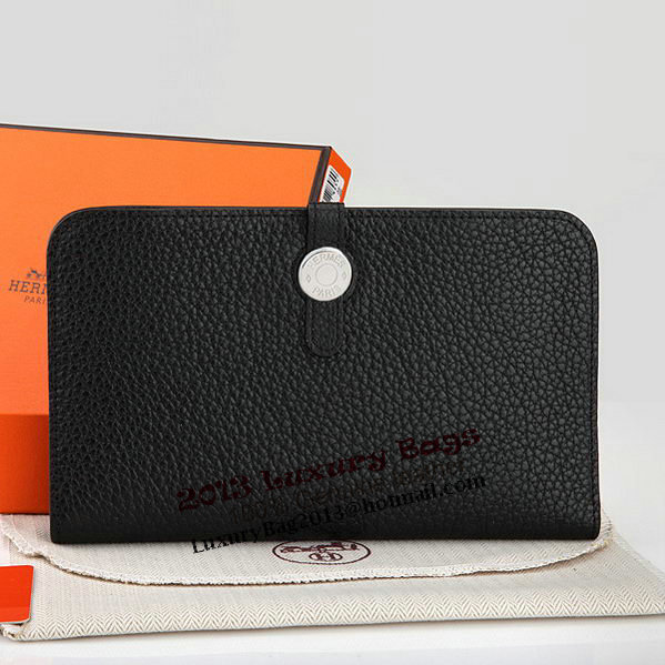 Hermes Dogon Combined Wallet A508 Black Hermes Dogon Combined Wallet A508 Black