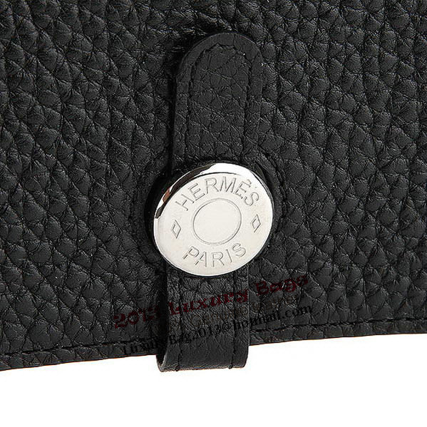Hermes Dogon Combined Wallet A508 Black Hermes Dogon Combined Wallet A508 Black