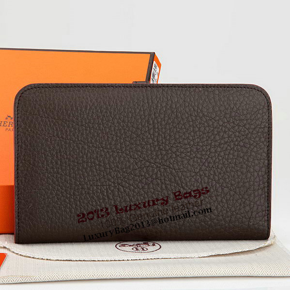 Hermes Dogon Combined Wallet A508 Dark Brown Hermes Dogon Combined Wallet A508 Dark Brown