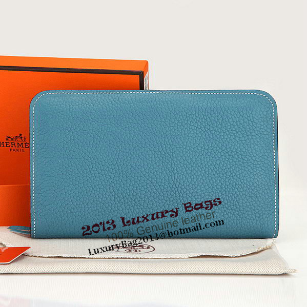 Hermes Dogon Combined Wallet A508 Light Blue Hermes Dogon Combined Wallet A508 Light Blue