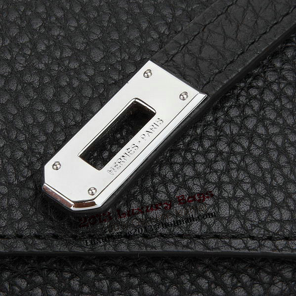 Hermes Kelly Original Leather Bi-Fold Wallet A708 Black Hermes Kelly Original Leather Bi-Fold Wallet A708 Black