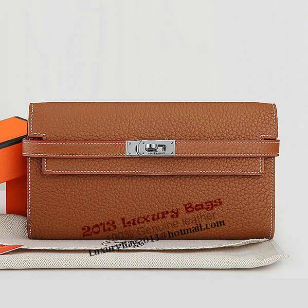 Hermes Kelly Original Leather Bi-Fold Wallet A708 Camel Hermes Kelly Original Leather Bi-Fold Wallet A708 Camel