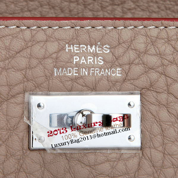 Hermes Kelly Original Leather Bi-Fold Wallet A708 Light Gray