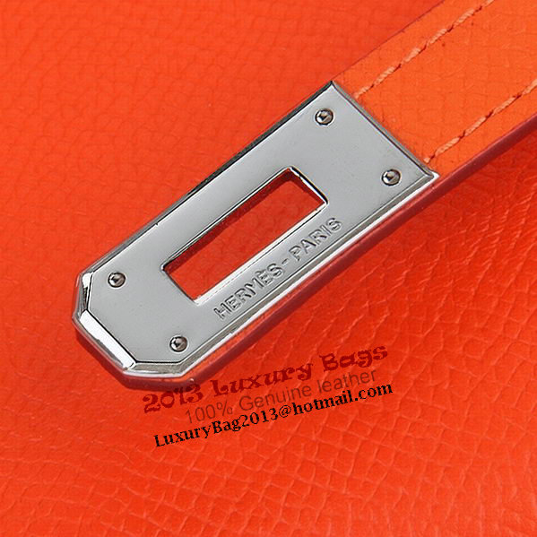 Hermes Kelly Original Saffiano Leather Bi-Fold Wallet A708 Orange Hermes Kelly Original Saffiano Leather Bi-Fold Wallet A708 Orange