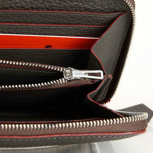 Hermes Zipper Wallet Original Leather A309 Brown Hermes Zipper Wallet Original Leather A309 Brown