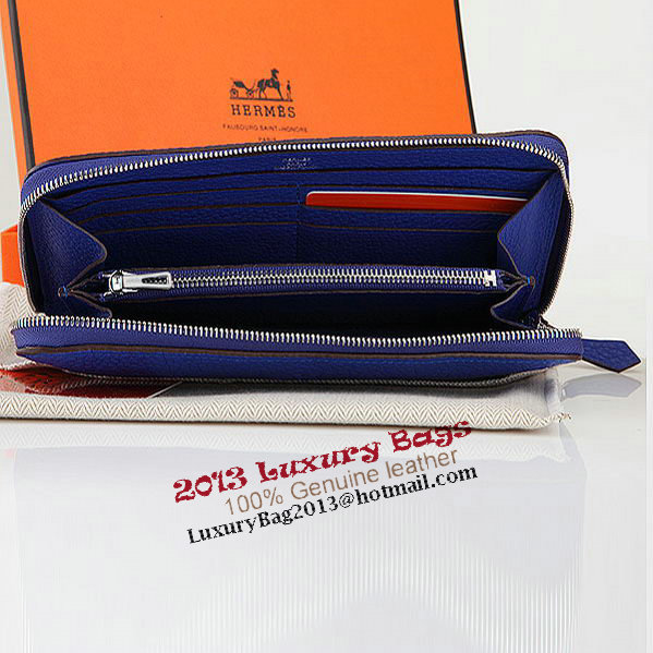Hermes Zipper Wallet Original Leather A309 RoyalBlue Hermes Zipper Wallet Original Leather A309 RoyalBlue