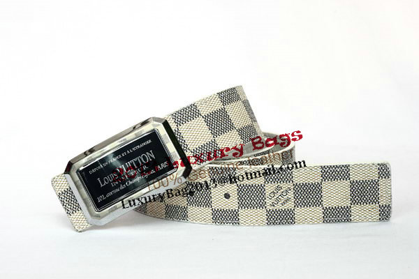 Louis Vuitton Damier Azur Canvas Belt LV2053 Louis Vuitton Damier Azur Canvas Belt LV2053