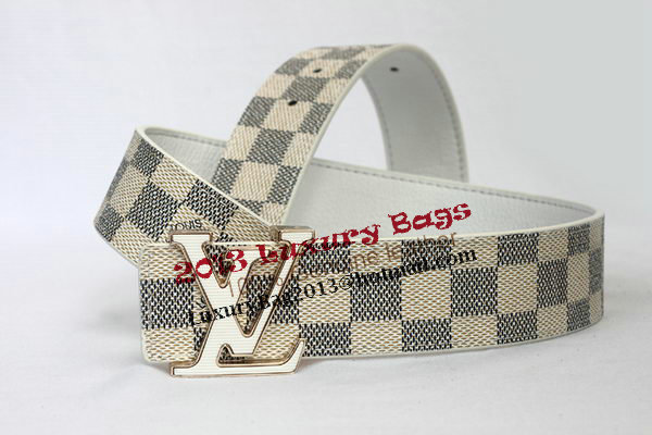 Louis Vuitton Damier Azur Canvas Belt LV2056 Louis Vuitton Damier Azur Canvas Belt LV2056