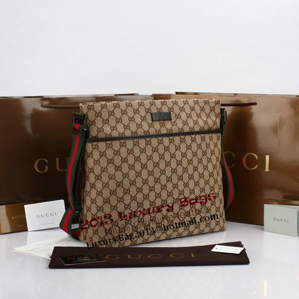 Gucci GG Canvas Medium Messenger Bag 189751 Brown Gucci GG Canvas Medium Messenger Bag 189751 Brown