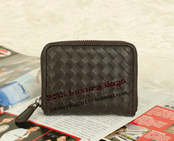Bottega Veneta Intrecciato Nappa Mini Wallet 5818 Brown Bottega Veneta Intrecciato Nappa Mini Wallet 5818 Brown