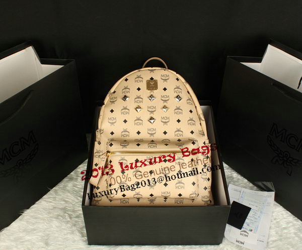 MCM Stark Backpack Jumbo in Calf Leather 8006 Apricot MCM Stark Backpack Jumbo in Calf Leather 8006 Apricot