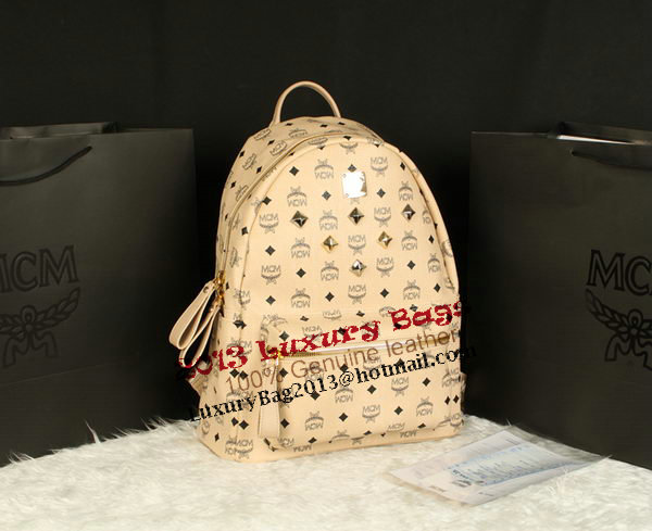 MCM Stark Backpack Jumbo in Calf Leather 8006 Apricot MCM Stark Backpack Jumbo in Calf Leather 8006 Apricot