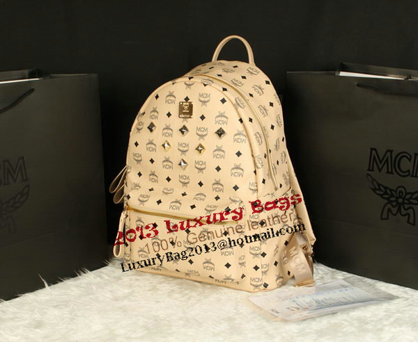 MCM Stark Backpack Jumbo in Calf Leather 8006 Apricot MCM Stark Backpack Jumbo in Calf Leather 8006 Apricot