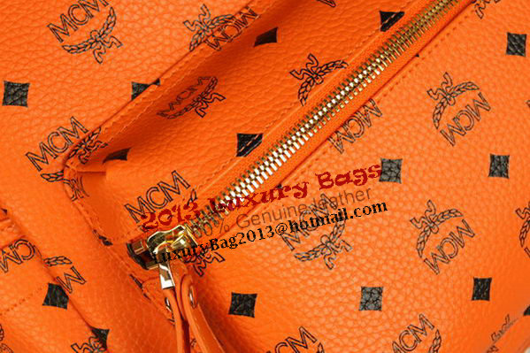 MCM Stark Backpack Jumbo in Calf Leather 8006 Orange MCM Stark Backpack Jumbo in Calf Leather 8006 Orange