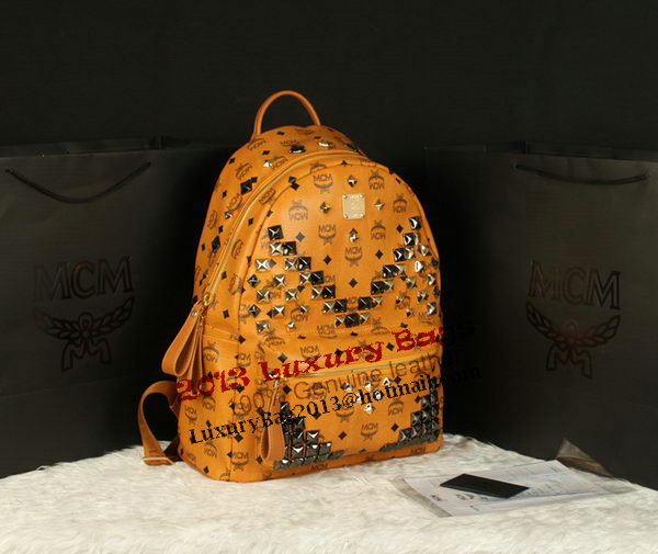 MCM Stark Backpack Jumbo in Calf Leather 8100 Camel MCM Stark Backpack Jumbo in Calf Leather 8100 Camel