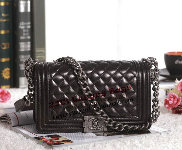 Chanel Boy Flap Shoulder Bag in Black Lambskin Leather A67086 Silver Chanel Boy Flap Shoulder Bag in Black Lambskin Leather A67086 Silver