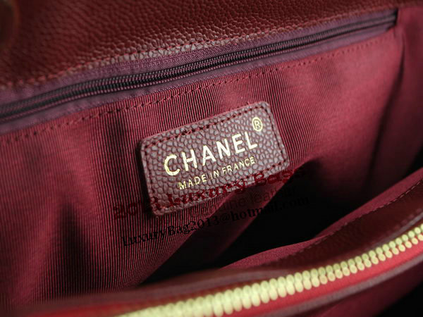 Chanel A50995 Maroon Original Cannage Leather Shoulder Bag Gold Chanel A50995 Maroon Original Cannage Leather Shoulder Bag Gold
