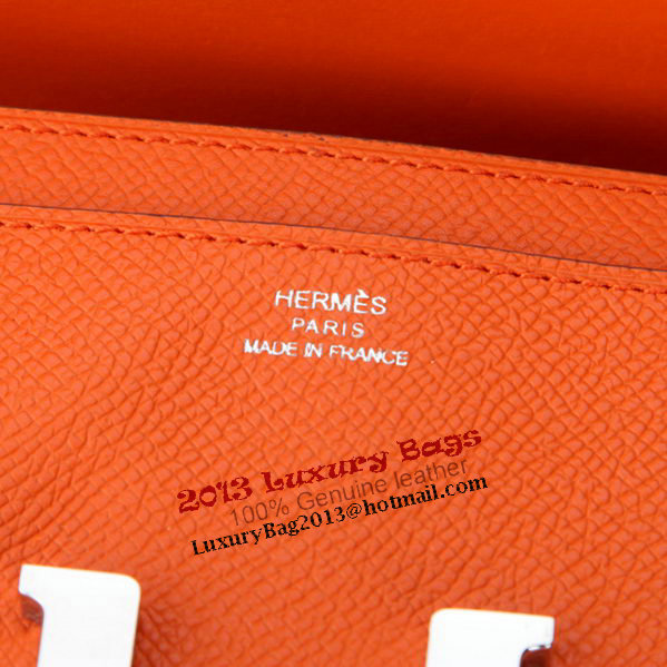 Hermes Constance Long Wallets Original Calfskin Leather A909 Orange Hermes Constance Long Wallets Original Calfskin Leather A909 Orange