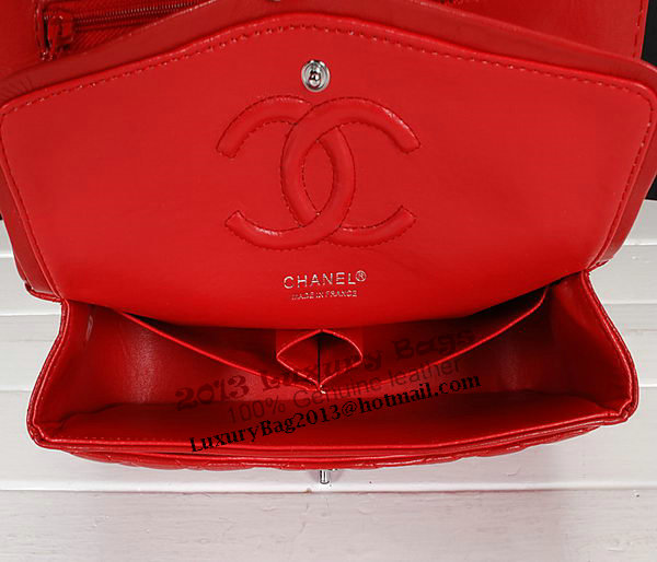 Chanel 2.55 Series Bag 1112 Red Sheepskin Leather Silver Chanel 2.55 Series Bag 1112 Red Sheepskin Leather Silver