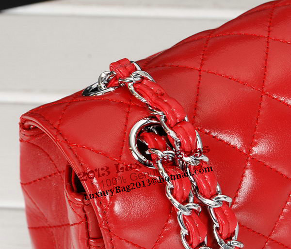 Chanel 2.55 Series Bag 1112 Red Sheepskin Leather Silver Chanel 2.55 Series Bag 1112 Red Sheepskin Leather Silver