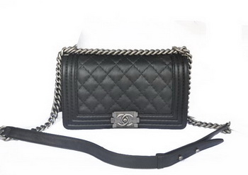 Chanel Boy Flap Shoulder Bag Original Calfskin Leather A67086 Black Chanel Boy Flap Shoulder Bag Original Calfskin Leather A67086 Black