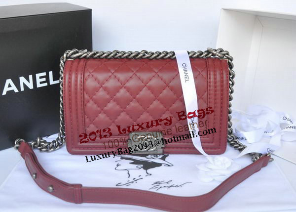 Chanel Boy Flap Shoulder Bag Original Calfskin Leather A67086 Burgundy Chanel Boy Flap Shoulder Bag Original Calfskin Leather A67086 Burgundy