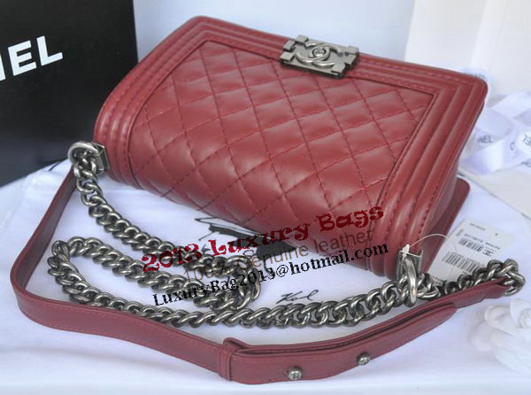 Chanel Boy Flap Shoulder Bag Original Calfskin Leather A67086 Burgundy Chanel Boy Flap Shoulder Bag Original Calfskin Leather A67086 Burgundy