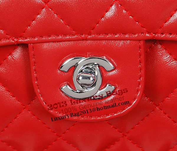 Chanel 1115 Classic mini Flap Bag in Red Sheepskin Leather Chanel 1115 Classic mini Flap Bag in Red Sheepskin Leather