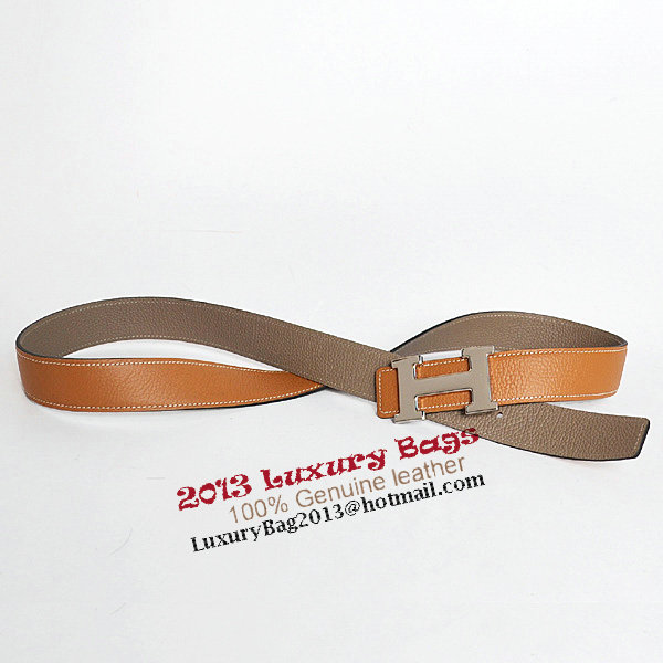 Hermes Dark Gray Bovine Jugular Veins Belt HR1009B Silver Hermes Dark Gray Bovine Jugular Veins Belt HR1009B Silver