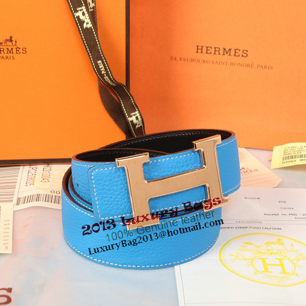 Hermes Imported Belt HR1002C Blue Hermes Imported Belt HR1002C Blue