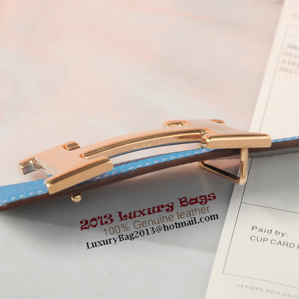 Hermes Imported Belt HR1002C Blue Hermes Imported Belt HR1002C Blue