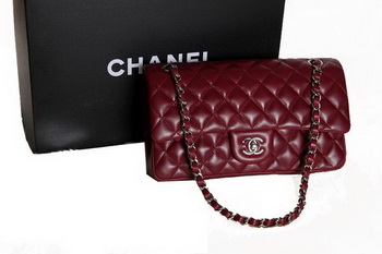 Chanel 2.55 Series Original Leather Classic Flap Bag A01112 Burgundy Chanel 2.55 Series Original Leather Classic Flap Bag A01112 Burgundy