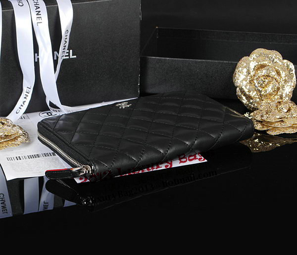 Chanel Matelasse Original Leather Zip Around Wallet A48982 Black Chanel Matelasse Original Leather Zip Around Wallet A48982 Black
