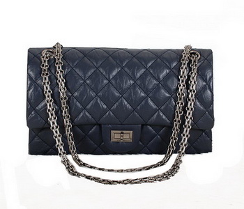 Chanel Classic Flap Shoulder Bags A226 Blue Sheepskin Leather Silver Chanel Classic Flap Shoulder Bags A226 Blue Sheepskin Leather Silver