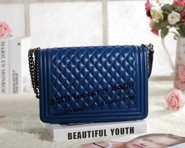 Chanel Boy Flap Shoulder Bag in Original Leather A67087 Blue Chanel Boy Flap Shoulder Bag in Original Leather A67087 Blue