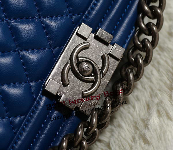 Chanel Boy Flap Shoulder Bag in Original Leather A67087 Blue Chanel Boy Flap Shoulder Bag in Original Leather A67087 Blue