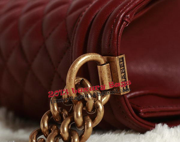 Chanel Boy Flap Shoulder Bag in Burgundy Original Leather Gold Chanel Boy Flap Shoulder Bag in Burgundy Original Leather Gold