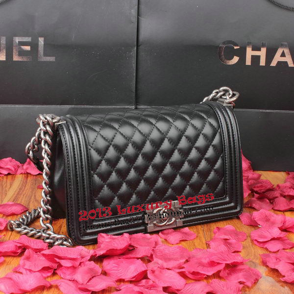 Boy Chanel Flap Shoulder Bag Black Original Leather A67086 Silver Boy Chanel Flap Shoulder Bag Black Original Leather A67086 Silver