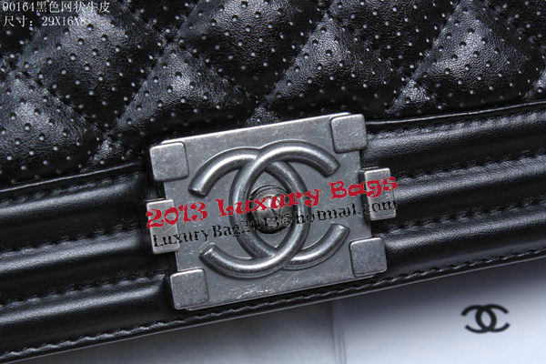 Chanel Boy Flap Shoulder Bag in Calfskin Leather A90164 Black Chanel Boy Flap Shoulder Bag in Calfskin Leather A90164 Black