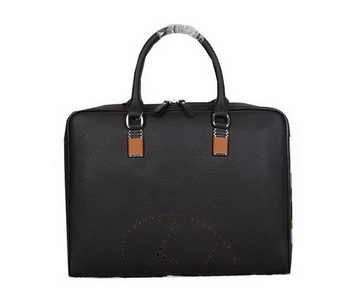Hermes Mens Briefcase Original Calf Leather H95271 Black