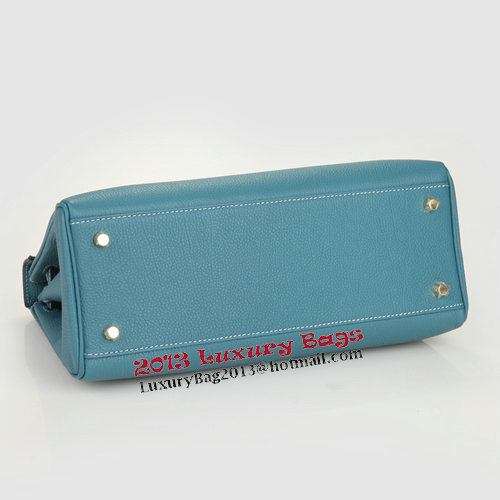 Hermes Kelly 32cm Shoulder Bag Light Blue Original Leather K32 Gold Hermes Kelly 32cm Shoulder Bag Light Blue Original Leather K32 Gold