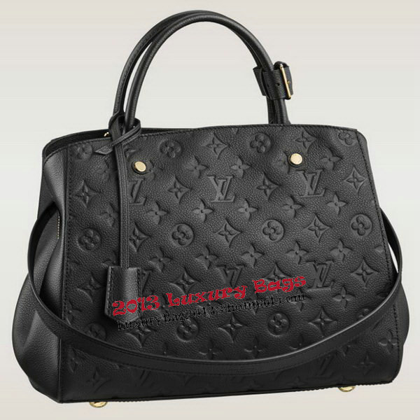 Louis Vuitton Monogram Empreinte Montaigne MM M41048 Black Louis Vuitton Monogram Empreinte Montaigne MM M41048 Black