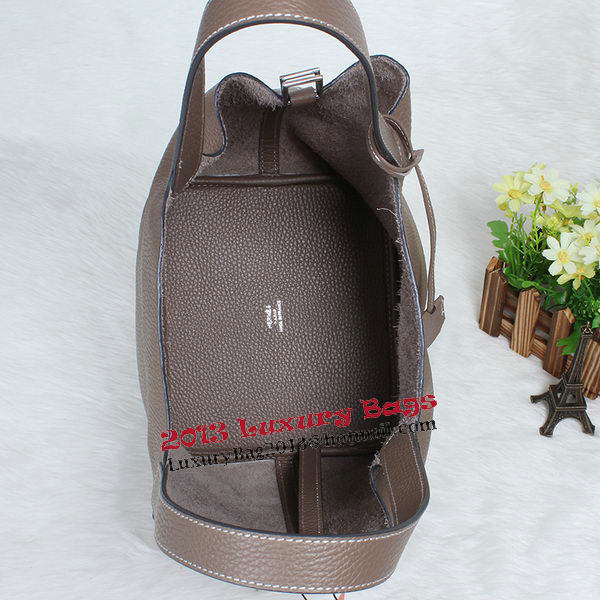 Hermes Picotin Lock MM Bag in Original Leather Dark Grey Hermes Picotin Lock MM Bag in Original Leather Dark Grey